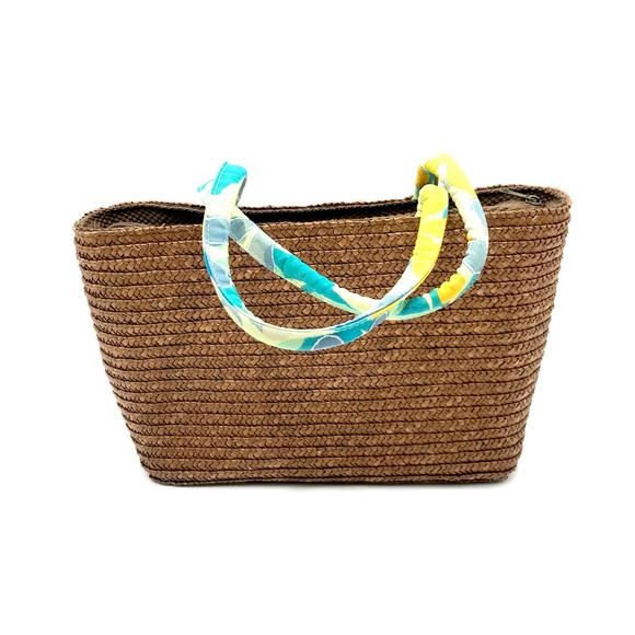 Super Cute Brown Straw Tote - Picture 3 of 5